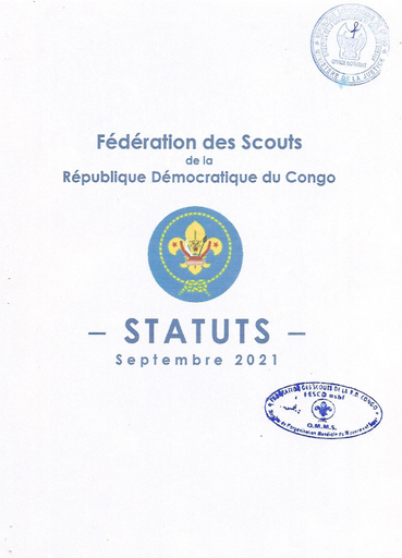 Statuts et le Règlement Organique 2021 de la Fédération des Scouts de la République Démocratique du Congo (FESCO)